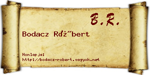 Bodacz Róbert névjegykártya